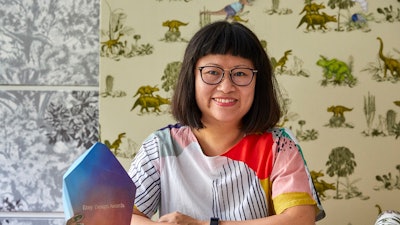 This Aug. 30, 2019, photo released by Veerle Evens shows Sian Zeng, winner of the grand prize for the Etsy Design Awards.
