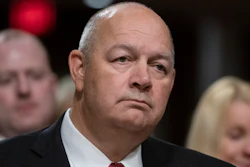 In this May 15, 2019, file photo, Stephen M. Dickson appears before the Senate Committee on Commerce, Science, and Transportation for his confirmation hearing on Capitol Hill.