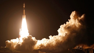 Japanese H-2B rocket carrying the Kounotori 8 unmanned cargo vessel lifts off from Tanegashima Space Center in Minami Tanega, Japan, Wednesday, Sept. 25, 2019.