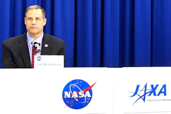 NASA administrator Jim Bridenstine attends a press conference at JAXA headquarters in Tokyo, Wednesday, Sept. 25, 2019.