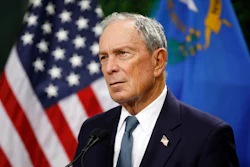 In this Feb. 26, 2019, file photo, former New York City Mayor Michael Bloomberg speaks at a news conference at a gun control advocacy event in Las Vegas.