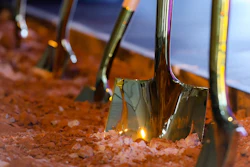 Shovels from the Lockheed Martin groundbreaking ceremony for a new hypersonics production facility in Courtland, Alabama.