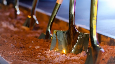 Shovels from the Lockheed Martin groundbreaking ceremony for a new hypersonics production facility in Courtland, Alabama.