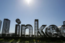 This Sept. 22, 2016, file photo shows a sculpture on a terrace outside the offices of LinkedIn in San Francisco. A federal appeals court has affirmed the right of a startup company to collect information from people's public profiles on networking service LinkedIn. The U.S. Court of Appeals for the Ninth Circuit in San Francisco upheld a previous ruling Monday, Sept. 9. 2019, siding with hiQ Labs, a San Francisco company that analyzes workforce data scraped from profiles.