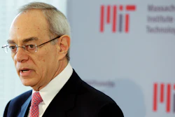 In this May 16, 2012, file photo, L. Rafael Reif addresses a news conference after he was announced as the 17th president of the Massachusetts Institute of Technology in Cambridge, Mass. President of the Massachusetts Institute of Technology Reif has ordered an independent investigation after a report about ties between Jeffrey Epstein and a prestigious research lab at the school, he wrote in a letter to the university community Saturday, Sept. 7, 2019.
