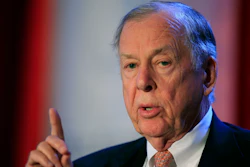 In this June 15, 2009, file photo, T. Boone Pickens, president of BP Capital Group, speaks at Time Warner's headquarters in New York. Pickens, a brash and quotable oil tycoon who grew even wealthier through corporate takeover attempts, died Wednesday, Sept. 11, 2019. He was 91.