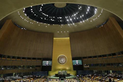 Malta's Prime Minister Joseph Muscat addresses the 74th session of the United Nations General Assembly, Sept. 26, 2019.