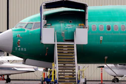 In this April 8, 2019, file photo, a Boeing 737 Max 7 jet adjacent to a Boeing Co. production facility in Renton, Wash.