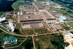 This undated file photo shows the large uranium plant in Piketon, Ohio.