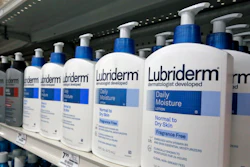 This Nov. 14, 2018, file photo shows Lubriderm, a Johnson & Johnson product, on display at a market in Pittsburgh.