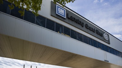 This Sept. 15, 2019, file photo shows the General Motors Lansing Grand River assembly plant in Lansing, Mich.