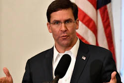 In this Oct. 4, 2019, file photo, Defense Secretary Mark Esper speaks to a gathering of soldiers at the University Club at the University of Louisville.