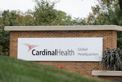 This Oct. 16, 2019, file photo shows a sign of the Cardinal Health, Inc. corporate office in Dublin, Ohio.