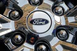 In this Feb. 14, 2019, file photo, a wheel on a 2019 Ford Expedition 4x4 is displayed at the 2019 Pittsburgh International Auto Show.