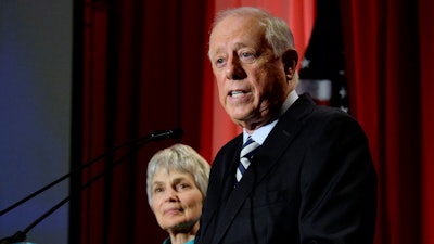 In this Nov. 6, 2018, file photo, former Gov. Phil Bredesen speaks to supporters after he conceded to Rep. Marsha Blackburn, R-Tenn., in their race for the U.S. Senate in Nashville.