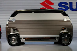 A Suzuki Hanare is displayed during the media preview of the Tokyo Motor Show, Oct. 23, 2019.