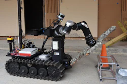 An Army robot plans what to do to address a debris pile full of objects.