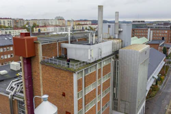 Henrik Thunman on the roof of Chalmers Power Central, an advanced research facility focusing on carbon capture and conversion of biomass and waste.