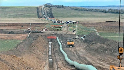 The Dakota Access Pipeline under construction, October 2016.