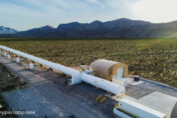 The Hyperloop test site in the Las Vegas desert.