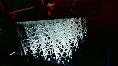 HARP prints vertically, using projected UV light to cure liquid resins into hardened plastic.