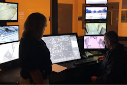 In this Sept. 12, 2019 photo, County Sheriff Janis Mangum stands in a control room at the county jail, in Jefferson, Ga. A ransomware attack in March took down the office's computer system, forcing deputies to handwrite incident reports and arrest bookings.