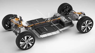 The Volvo XC40 recharge battery package.