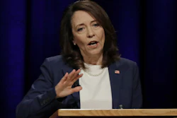 Sen. Maria Cantwell, D-Wash., at a debate at Pacific Lutheran University in Tacoma, Oct. 8, 2018.