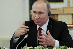 Russian President Vladimir Putin a meeting with heads of international news agencies at the St. Petersburg International Economic Forum, June 1, 2017.