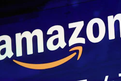 In this July 27, 2018, file photo, the logo for Amazon is displayed on a screen at the Nasdaq MarketSite in New York.