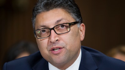 In this May 10, 2017, file photo, Assistant Attorney General, Antitrust Division nominee Makan Delrahim testifies before the Senate Judiciary Committee.
