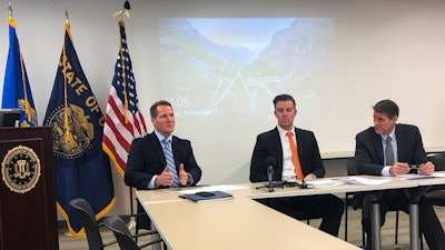 In this Nov. 8, 2019, photo, FBI Assistant Special Agent in Charge George Chamberlin, left, speaks about the rise of cybercrime in Oregon.