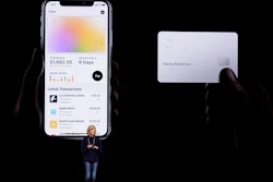 In this March 25, 2019, file photo, Jennifer Bailey, vice president of Apple Pay, speaks about the Apple Card at the Steve Jobs Theater in Cupertino, Calif.