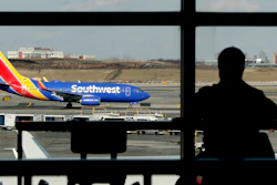 In this Jan. 25, 2019, file photo, a Southwest Airlines jet moves on the runway at LaGuardia Airport in New York.