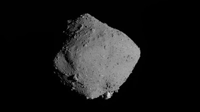 This image released on Nov. 13, 2019, by the Japan Aerospace Exploration Agency shows asteroid Ryugu taken by the Hayabusa2 spacecraft.