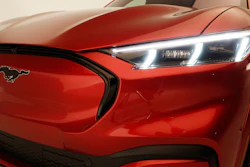 In this Oct. 30, 2019 photo, the Ford Mustang Mach-E SUV shown in Warren, Mich.