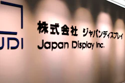 This July 2017 photo shows the logo of Japan Display Inc. in Tokyo.