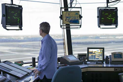 In this Sept. 27, 2016, file photo, an FAA air traffic controller at Dulles International Airport in Sterling, Va.