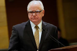Minnesota Gov.-elect Tim Walz takes questions about the state's budget forecast, Dec. 6, 2018, in St. Paul.
