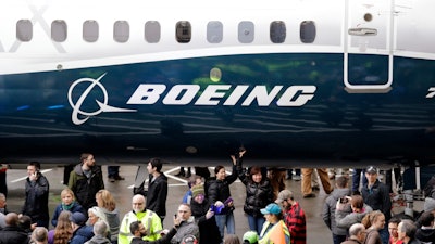 In this Feb. 5, 2018, file photo, a Boeing 737 Max 7 is displayed in Renton, Wash.