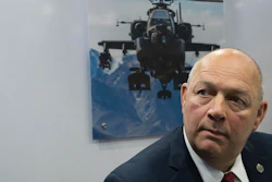 U.S. Federal Aviation Administration administrator Steve Dickson speaks to journalists at the Dubai Airshow in Dubai, United Arab Emirates, Wednesday, Nov. 20, 2019. Dickson said Wednesday that the FAA wouldn't be pressured to rush approvals to allow the troubled Boeing 737 Max to fly again.