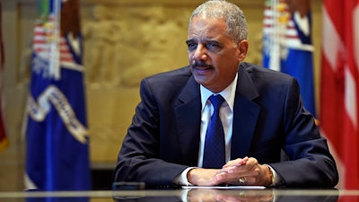 Attorney General Eric Holder during an interview with The Associated Press at the Justice Department in Washington, Sept. 16, 2014.