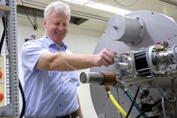 This is professor Ernst Bauer in his lab.