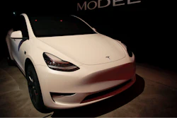 In this March 14, 2019, file photo Tesla CEO Elon Musk speaks before unveiling the Model Y at Tesla's design studio in Hawthorne, Calif. Tesla CEO Elon Musk says the electric car pioneer plans to build a new factory near Berlin. News agency dpa reported that Musk made the announcement during a prizegiving ceremony in the German capital Tuesday evening.