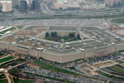 This March 27, 2008, aerial file photo, shows the Pentagon in Washington. Amazon is protesting the Pentagon’s decision to award a huge cloud-computing contract to Microsoft, citing “unmistakable bias” in the decision. Amazon’s competitive bid for the “war cloud” drew criticism from President Donald Trump and its business rivals.
