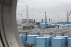 Storage tanks for contaminated water at the tsunami-crippled Fukushima Dai-ichi nuclear power plant, Okuma town, Japan, Feb. 23, 2017.