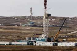 Trinidad Drilling rigs outside of Douglas, Wyo., March 5, 2013.