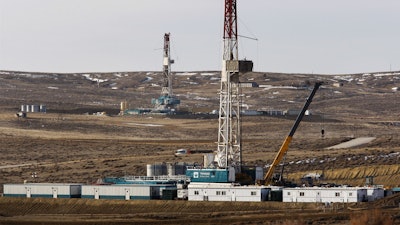 Trinidad Drilling rigs outside of Douglas, Wyo., March 5, 2013.