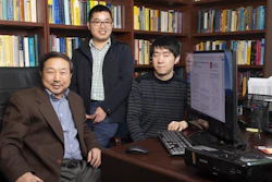 Wei Cai, Dr. Bo Wang and Wenzhong Zhang, researchers at SMU, work on an Army-funded project developed an algorithm to simulate how electromagnetic waves interact with materials in devices.