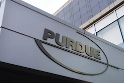 This May 8, 2007, file photo shows the Purdue Pharma logo at its offices in Stamford, Conn.
